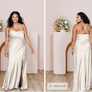 Billie Satin Bridesmaid Dress - Revelry, Size 12